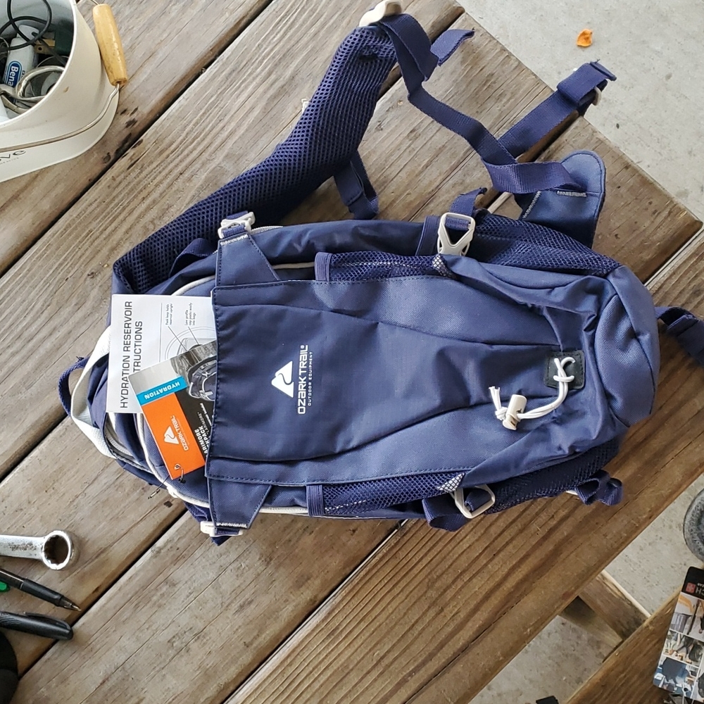 Back pack with water supply bladder